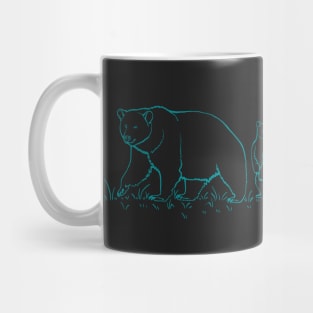 Mother Bear with Triplet Cubs Mug